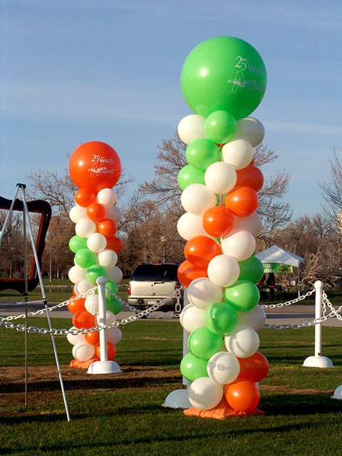 25th anniversary ms society balloon column